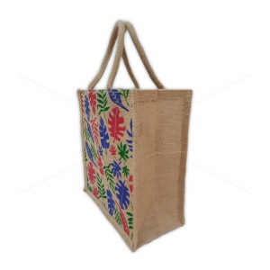 Small Gift Bags / Tambulam Bags for Auspicious Occasions / Navarathri - Random Colour Leaves Print with Zipper (10 X 5.5 X 11 inches)