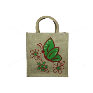Gift Bags/Thamboolam Bags for Auspicious Occasions/Functions - Random Colour Butterfly Print with Zipper (11 X 5.5 X 10 inches)