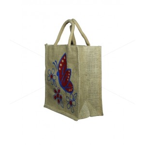 Gift Bags/Thamboolam Bags for Auspicious Occasions/Functions - Random Colour Butterfly Print with Zipper (11 X 5.5 X 10 inches)