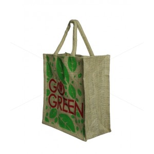 Gift Bags/Thamboolam Bags for Auspicious Occasions/Functions-Random Colour Go Green Print with Zipper (11 X 5.5 X 10 inches)