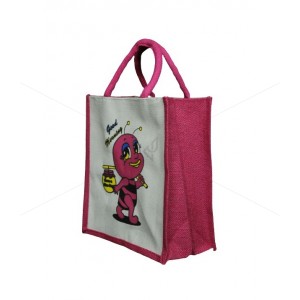 Gift Bags for Auspicious Occasions/Functions-Random Colour Honey Bee Print with Zipper (11 X 5.5 X 10 inches)