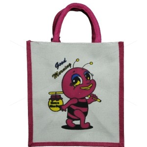 Gift Bags for Auspicious Occasions/Functions-Random Colour Honey Bee Print with Zipper (11 X 5.5 X 10 inches)