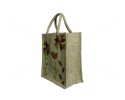 Small Gift Bags / Tambulam Bags for Auspicious Occasions / Navarathri - Random Colour Flower Print with Zipper (10 X 5.5 X 11 inches)