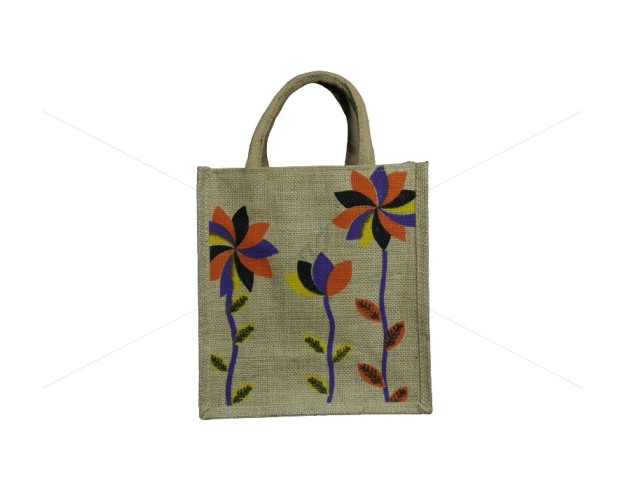 Small Gift Bags / Tambulam Bags for Auspicious Occasions / Navarathri - Random Colour Flower Print with Zipper (10 X 5.5 X 11 inches)