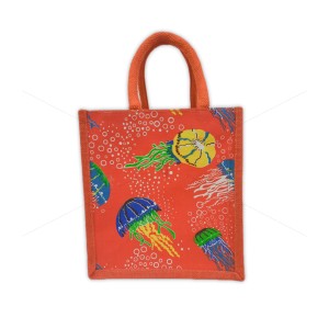 Gift Bags for Auspicious Occasions/Functions-Random Colour Jellyfish Print with Zipper (10 X 5.5 X 11 inches)