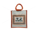 Gift Bags for Auspicious Occasions/Functions-Random Colour Warli Print with Zipper (10 X 5.5 X 11 inches)
