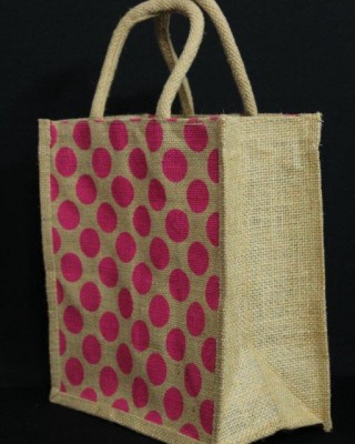 Small Gift Bags / Tambulam Bags for Auspicious Occasions / Navarathri - Random Colour Dotted Print with Zipper (10 X 5.5 X 11 inches)