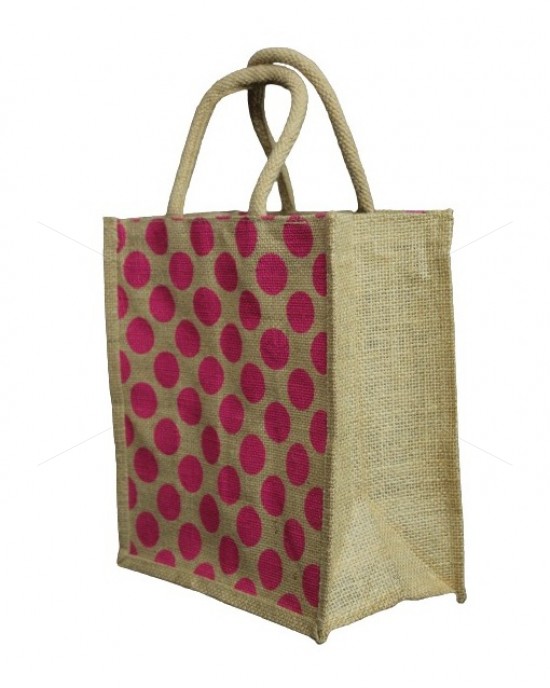 Bulk Buying - Small Gift Bags / Tambulam Bags for Auspicious Occasions / Navarathri - Random Colour Dotted Print with Zipper (10 X 5.5 X 11 inches)