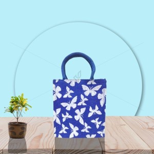 Fancy Utility Bag - Random Colour bag with Butterfly Print and Zipper (10 X 5 X 12 inches)