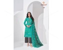 Flamboyant Embroidery Work - Pure Cambric Cotton - Unstitched Dress Material
