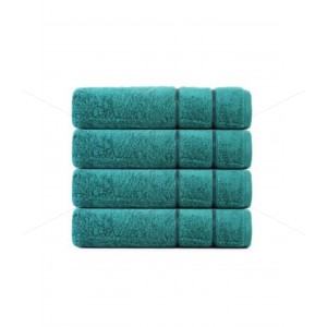 Hand Towel 500 GSM, Luxury Zero Twist -100% Naturally Feather Soft Zero Twist Ringspun Cotton Yarn, Extra Large, Elegantly Plush (4 Pcs Hand Towel Set, Teal Green), Allure [T1012]