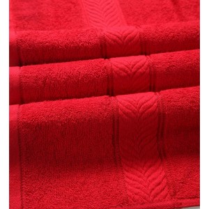 Bath Towel 450 GMS, Premium 100%-Cotton, Soft, Highly Absorbent, 450 GSM (Pack of 1 Bath Towel, Festive Red), Elegance [T1020]