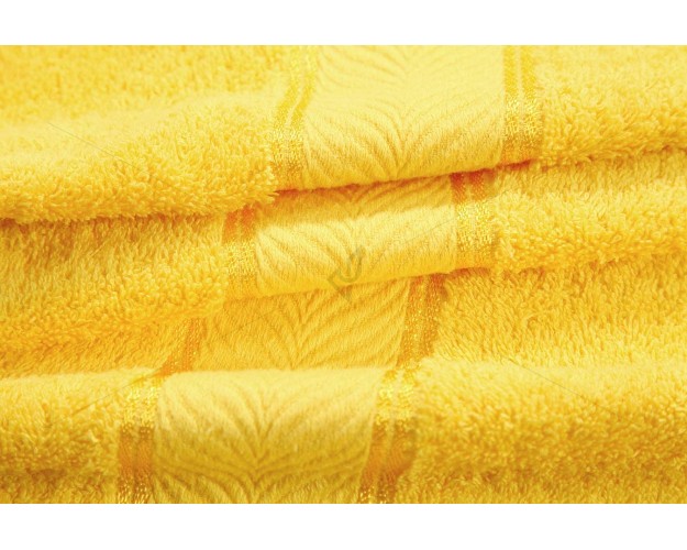 Hand Towel  450 GSM, Premium 100% Cotton, Soft, Highly Absorbent, (4 Pcs Hand Towel Set, Vibrant Yellow), Elegance [T1028]