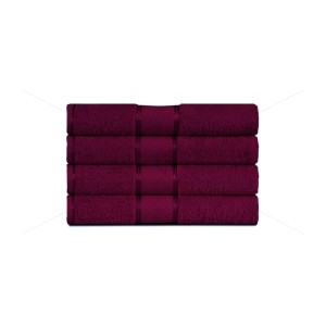 Hand Towel 450 GSM, Premium 100% Cotton, Soft, Highly Absorbent, (4 Pcs Hand Towel Set, Cheer Wine), Elegance [T1030]