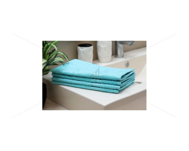 Hand Towel 450 GSM, Premium 100% Cotton, Soft, Highly Absorbent, (4 Pcs Hand Towel Set, Fresh Aqua), Elegance [T1032]