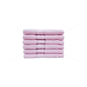 Premium 100% Cotton, Soft, Highly Absorbent, 450 GSM (6 Pcs Face Towel Set, Love Pink), Elegance [T1036]