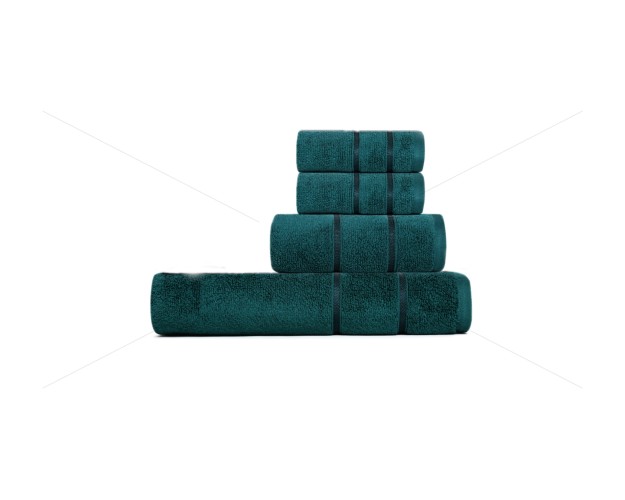 Premium Luxury Zero Twist Naturally, Feather, Soft Ringspun, Cotton Yarn, Extra Large, Elegantly Plush, (4 Pcs Towel Set, Teal Green), Allure [T1004] 