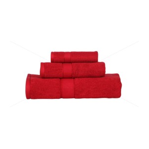 3 Pc Towel 500 GSM, Premium, 100% Natural Ring-Spun Double ply Cotton Yarn, Soft, Extra Absorbent & Durable, Quick-Dry (3 Pcs Towel Set, Festive Red), Elysian [T1046]