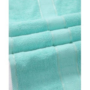 8 Pc Towel 500 GSM, Premium, 100% Natural Ring-Spun Double ply Cotton Yarn, Soft, Extra Absorbent & Durable, Quick-Dry (Premium Pack of 8 Pcs Towel Set, Fresh Aqua), Elysian [T1050]