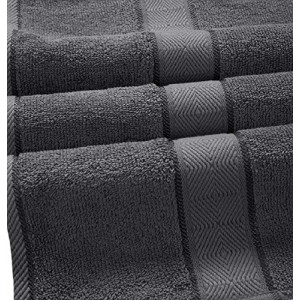 8 Pc Towel 500 GSM, Premium, 100% Natural Ring-Spun Double ply Cotton Yarn, Soft, Extra Absorbent & Durable, Quick-Dry (Premium Pack of 8 Pcs Towel Set, Grey), Elysian [T1052]