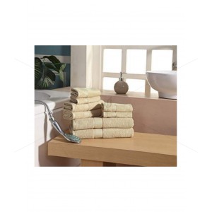8 Pc Towel 500 GSM, Premium, 100% Natural Ring-Spun Double ply Cotton Yarn, Soft, Extra Absorbent & Durable, Quick-Dry (Premium Pack of 8 Pcs Towel Set, Beige), Elysian [T1054]