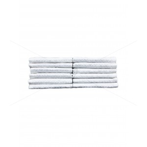 Premium - 100% Natural Ring-Spun Finest Cotton Yarn, Double Ply, Solid Jacquard, Extra Absorbent & Durable, Quick-Dry, (12 Pcs Face Towel Set, White), Pristine [T1092] 