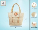 Stylish Jute Multipurpose Hand Bag And Shoulder Bag with Zipper (15 X 5 X 11 inches)