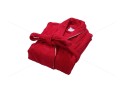 Unisex Bathrobe (S/M) 380 GSM, Premium Shawl Collar, Double Sided Terry, Higher Absorbency -100% Pure Cotton, Festive Red, Celestial [BR1002]