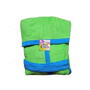 Premium - 100% Soft Cotton, Kids Bathrobes with Hooded Style, Pure Ring-Spun, Finest Quality, Double Sided Terry for Higher Water Absorbency (Pack of 1 Kid's Bathrobe, 7-9 Years, Green) [KBR1004]