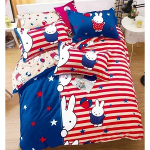 Kids Bedsheet Set 600 GSM, Premium - Eternal Kid's Printed Design Bedsheet, Ultra-Breathable, Soft and Affordable, Durable and Colorfast with Finest Quality Stitching, Exquisite Seam (Kids Bunny), [KBS1009]
