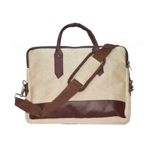 Eco-Friendly Stunning And Stylish Brown  Jute Laptop Bag For Laptops With Screen Size Up to 15.6 Inch (16 X 2 X 12 inches)