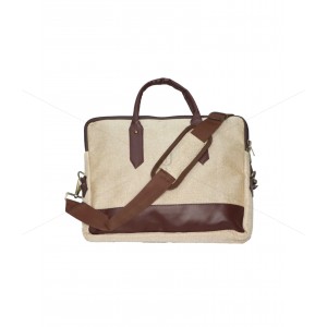 Eco-Friendly Stunning And Stylish Brown  Jute Laptop Bag For Laptops With Screen Size Up to 15.6 Inch (16 X 2 X 12 inches)