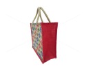 Multi Utility Lunch Bag - Random Colour Flower Design Print with Zipper (11.5 X 6 X 12 inches)