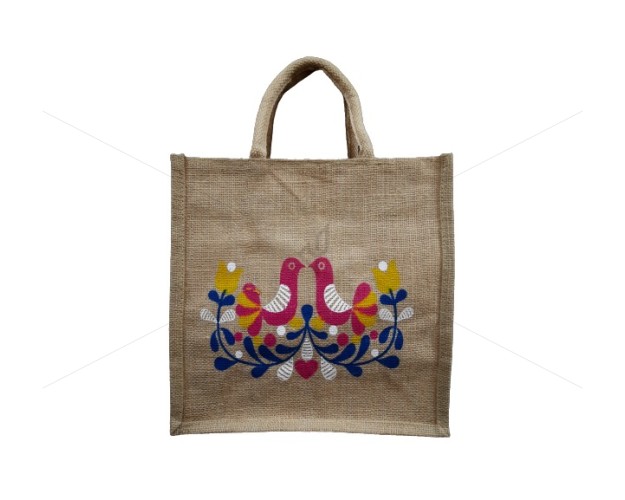 Bulk Buying - Gift Bags for Wedding and Other Occasions - Random Colour Love Birds Print with Zipper (12 X 5 X 12 inches)