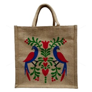 Bulk Buying - Gift Bags for Wedding and Other Occasions - Multi Colour Double Peacock Print with Zipper (12 X 5 X 12 inches)