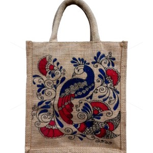 Bulk Buying - Gift Bags for Wedding and Other Occasions - Random Colour Peacock Print with Zipper (10 X 5.5 X 11 inches)