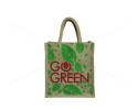 Bulk Buying - Gift Bags/Thamboolam Bags for Auspicious Occasions/Functions-Random Colour Go Green Print with Zipper (10 X 5 X 11 inches)