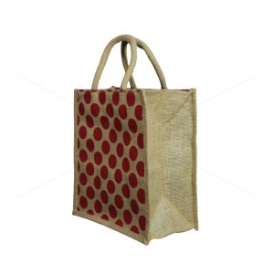  Small Gift Bags / Tambulam Bags for Auspicious Occasions / Navarathri - Random Colour Dotted Print with Zipper (10 X 5.5 X 11 inches)