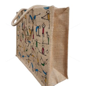 Bulk Buying - Multi Utility Lunch Bag - Yoga Print with Zipper (16.5 X 5 X 13 inches)