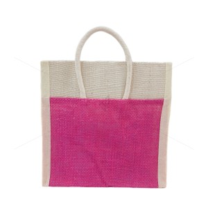 Bulk Buying - Random Colour Adjustable Velcro Gift / Tambulam Jute Bags (10 X 5 X 10 inches)
