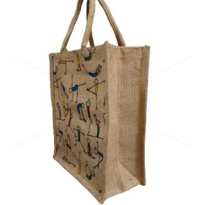 Bulk Buying - Multi Utility Lunch Bag - Yoga Print with Zipper (10 X 5 X 12 inches)