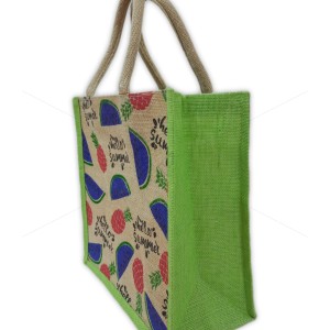 Multi Utility Lunch Bag - Random Colour Hello Summer Print with Zipper (11.5 X 6 X 12 inches)