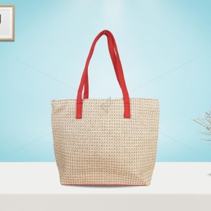 Designer Jute Handbag - An awesome handcrafted jute handbag with geometric designs (16 x 12 inches)