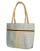 Designer Jute Handbag - An awesome handcrafted multi utility jute handbag with outer zipper(16 x 12 inches)