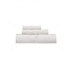 Premium Luxury - 100% Natural Ring-Spun Double Ply Cotton Yarn, Soft, Extra Absorbent & Durable, Quick-Dry, 600-GSM (3 Pcs Towel Set, White), Opulence [T1098]