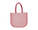 Fancy utility bag - A jute handbag with an extraordinary and beautiful block out (13 x 5 x 11.5 inches)