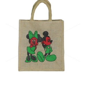 Bulk Buying - Gift Bag - A handy jute bag with a lovely print of a naughty mickey mouse (10 x 5 x 11 inches)