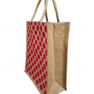 Bulk Buying - Big Gift Bags / Tambulam Bags for Auspicious Occasions / Navarathri - Random Colour Dotted Print with Zipper (12 X 5 X 14 inches)