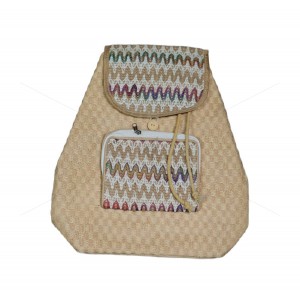 Fancy Jute Backpack - A stunning jute  backpack made with aesthetic design (14 x 5 x 16 inches )