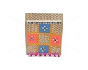 Sling Bag -  A multi-colour spacious jute sling bag with titillating bead designs with an outer zipper  (12 X 4 X 14 inches)